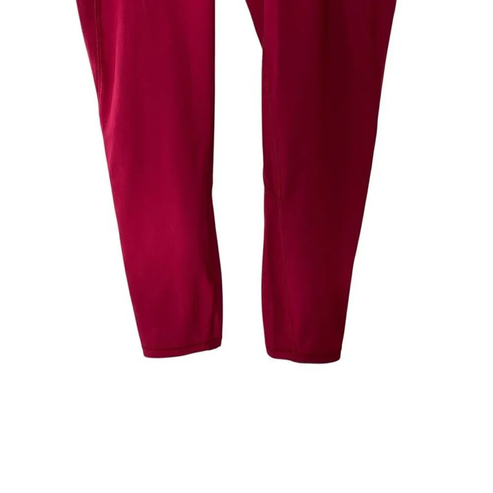 Lululemon Time To Sweat Crop Leggings 23 Inch Size 6 Red Active Gym Yoga Running